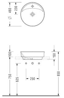 Раковина Serel Minimal 2058TXS110H 46см белый